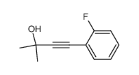 4-(2-fluoro-phenyl)-2-methyl-but-3-yn-2-ol结构式