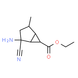 Bicyclo[3.1.0]hexane-6-carboxylic acid, 2-amino-2-cyano-4-methyl-, ethyl ester,结构式