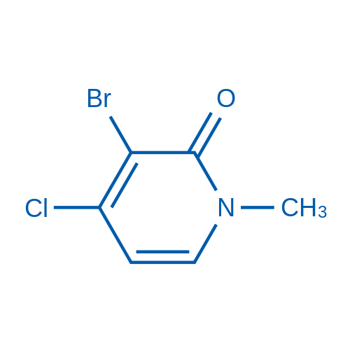 3-Bromo-4-chloro-1-methylpyridin-2(1H)-one Structure