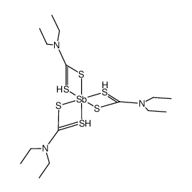 tris(N,N-diethyldithiocarbamato)antimony(III)结构式