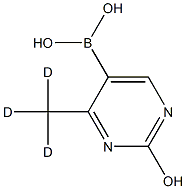 (2-hydroxy-4-(methyl-d3)pyrimidin-5-yl)boronic acid结构式