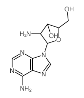 Adenine,9-(2-amino-2-deoxy-a-D-xylofuranosyl)- (8CI) structure