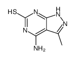 4-amino-3-methyl-1,7-dihydro-pyrazolo[3,4-d]pyrimidine-6-thione结构式