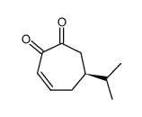 3-Cycloheptene-1,2-dione,6-(1-methylethyl)-,(6S)-(9CI) Structure