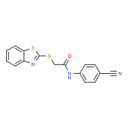 2-(1,3-Benzothiazol-2-ylsulfanyl)-N-(4-cyanophenyl)acetamide结构式