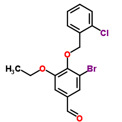 3-Bromo-4-[(2-chlorobenzyl)oxy]-5-ethoxybenzaldehyde结构式