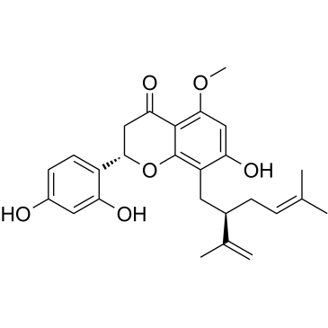 苦参黄素，苦参酮结构式