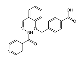 (E)-4-((2-((2-isonicotinoylhydrazono)Methyl)phenoxy)Methyl)benzoic acid structure