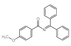 N-benzhydrylidene-4-methoxy-benzamide structure