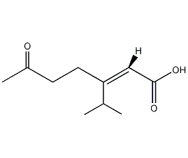 (2E)-3-异丙基-6-氧代-2-庚烯酸结构式