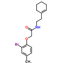 2-(2-Bromo-4-methylphenoxy)-N-[2-(1-cyclohexen-1-yl)ethyl]acetamide结构式