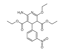 6-amino-2-ethoxy-4-(3-nitro-phenyl)-3,4-dihydro-pyridine-3,5-dicarboxylic acid diethyl ester结构式