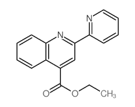 4-Quinolinecarboxylicacid, 2-(2-pyridinyl)-, ethyl ester structure