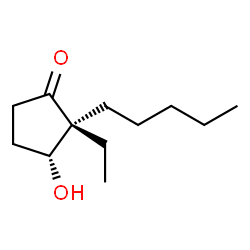 Cyclopentanone, 2-ethyl-3-hydroxy-2-pentyl-, (2R,3R)-rel-(-)- (9CI)结构式