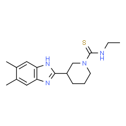 1-Piperidinecarbothioamide,3-(5,6-dimethyl-1H-benzimidazol-2-yl)-N-ethyl-(9CI) structure