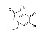 (3,5-dibromo-4-oxo-1-propylcyclohexa-2,5-dien-1-yl) propanoate Structure