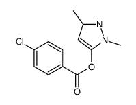 (2,5-dimethylpyrazol-3-yl) 4-chlorobenzoate结构式