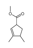 3,4-Dimethyl-2-cyclopentene-1-carboxylic acid methyl ester Structure