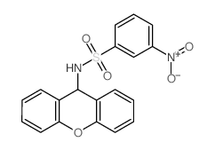 Benzenesulfonamide,3-nitro-N-9H-xanthen-9-yl-结构式