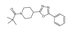 2,2-dimethyl-1-[4-(5-phenyl-1,3,4-oxadiazol-2-yl)piperidin-1-yl]propan-1-one Structure