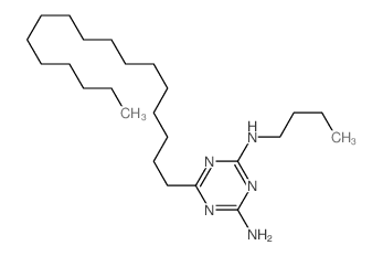 N-butyl-6-heptadecyl-1,3,5-triazine-2,4-diamine结构式