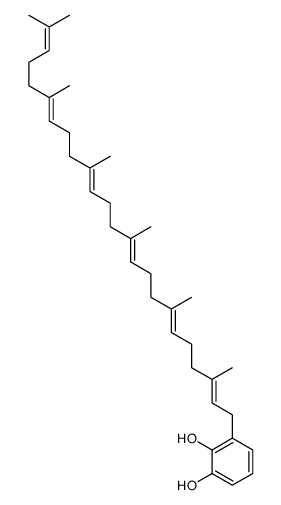 3-(3,7,11,15,19,23-hexamethyltetracosa-2,6,10,14,18,22-hexaenyl)benzene-1,2-diol Structure