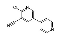 6-Chloro-3,4'-bipyridine-5-carbonitrile结构式