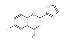 6-chloro-2-thiophen-2-yl-chromen-4-one结构式