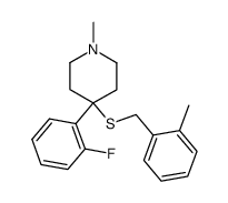 4-(2-fluorophenyl)-1-methyl-4-(2-methylbenzylthio)piperidine Structure