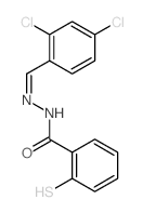 N-[(2,4-dichlorophenyl)methylideneamino]-2-sulfanyl-benzamide Structure