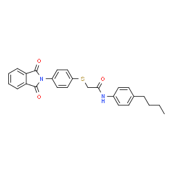 N-(4-BUTYLPHENYL)-2-([4-(1,3-DIOXO-1,3-DIHYDRO-2H-ISOINDOL-2-YL)PHENYL]SULFANYL)ACETAMIDE picture