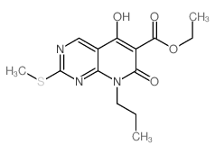 ETHYL 5-HYDROXY-2-(METHYLTHIO)-7-OXO-8-PROPYL-7,8-DIHYDROPYRIDO[2,3-D]PYRIMIDINE-6-CARBOXYLATE structure