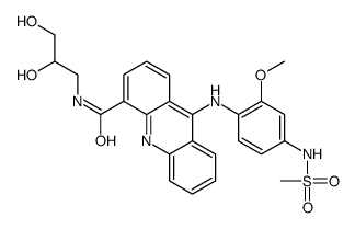 4-Acridinecarboxamide, N-(2,3-dihydroxypropyl)-9-((2-methoxy-4-((methy lsulfonyl)amino)phenyl)amino)- Structure