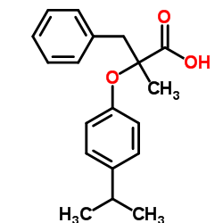 2-(4-Isopropylphenoxy)-2-methyl-3-phenylpropanoic acid结构式