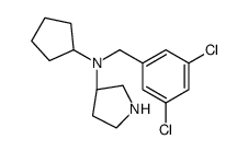 (3S)-N-cyclopentyl-N-[(3,5-dichlorophenyl)methyl]pyrrolidin-3-amine Structure