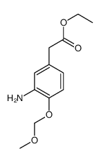 ethyl 2-[3-amino-4-(methoxymethoxy)phenyl]acetate结构式