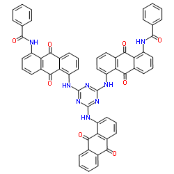 N,N'-[[6-[(9,10-dihydro-9,10-dioxo-1-anthryl)amino]-1,3,5-triazine-2,4-diyl]bis[imino(9,10-dihydro-9,10-dioxoanthracene-5,1-diyl)]]bis(benzamide) Structure