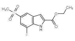 ETHYL 7-FLUORO-5-(METHYLSULFONYL)-1H-INDOLE-2-CARBOXYLATE picture