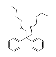 9,9-bis(butylsulfanylmethyl)fluorene Structure