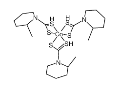 Co(2-MeC5H9NCS2)3 Structure