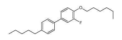 2-fluoro-1-hexoxy-4-(4-pentylphenyl)benzene结构式