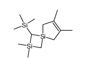 2,2,6,7-tetramethyl-1-(trimethylsilyl)-2,4-disilaspiro[3.4]oct-6-ene结构式