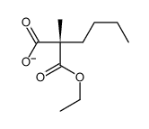 (2S)-2-ethoxycarbonyl-2-methylhexanoate结构式