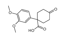 1-(3,4-DIMETHOXYPHENYL)-4-OXOCYCLOHEXANECARBOXYLIC ACID结构式