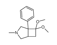 6,6-dimethoxy-3-methyl-5-phenyl-3-azabicyclo[3.2.0]heptane结构式