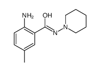 2-amino-5-methyl-N-piperidin-1-ylbenzamide结构式