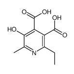 3,4-Pyridinedicarboxylic acid,2-ethyl-5-hydroxy-6-methyl-结构式