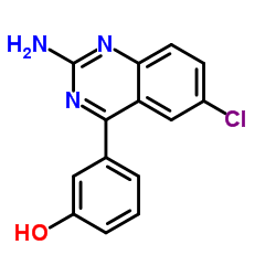 3-(2-Amino-6-chloro-4-quinazolinyl)phenol Structure