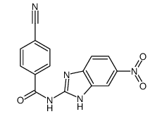 4-cyano-N-(6-nitro-1H-benzimidazol-2-yl)benzamide Structure