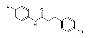 N-(4-bromophenyl)-3-(4-chlorophenyl)propanamide结构式